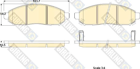 Girling 6135209 - Kit de plaquettes de frein, frein à disque cwaw.fr