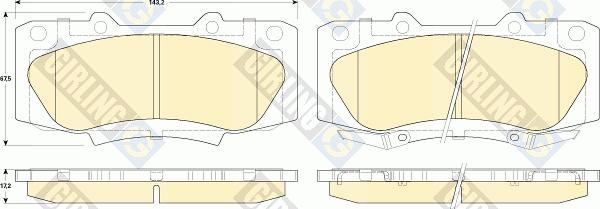 Girling 6135289 - Kit de plaquettes de frein, frein à disque cwaw.fr