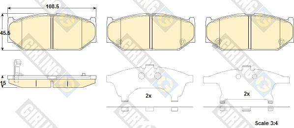 Girling 6135229 - Kit de plaquettes de frein, frein à disque cwaw.fr