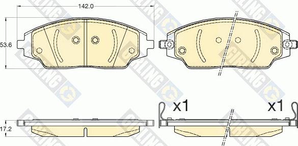 Girling 6135796 - Kit de plaquettes de frein, frein à disque cwaw.fr