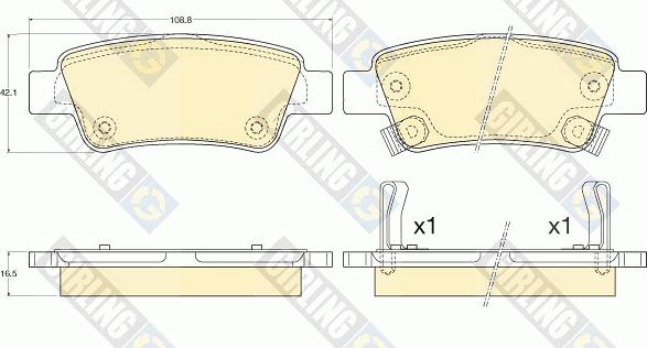 Girling 6135767 - Kit de plaquettes de frein, frein à disque cwaw.fr