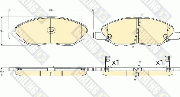 Girling 6135776 - Kit de plaquettes de frein, frein à disque cwaw.fr