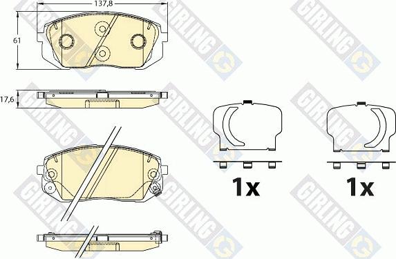 Girling 6136426 - Kit de plaquettes de frein, frein à disque cwaw.fr