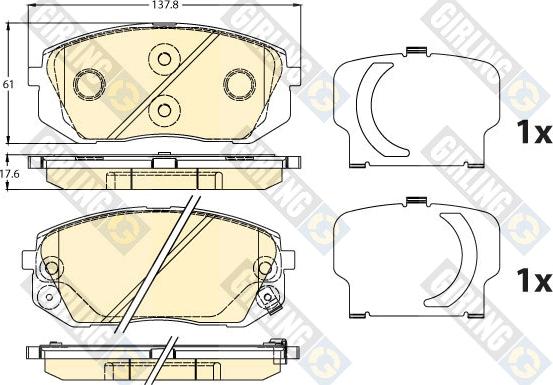 Girling 6136476 - Kit de plaquettes de frein, frein à disque cwaw.fr