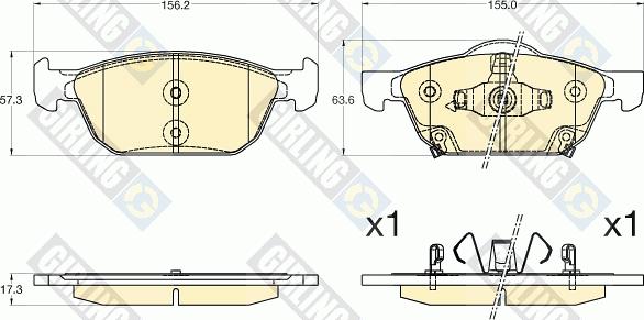 Girling 6136006 - Kit de plaquettes de frein, frein à disque cwaw.fr