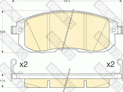 Girling 6136166 - Kit de plaquettes de frein, frein à disque cwaw.fr