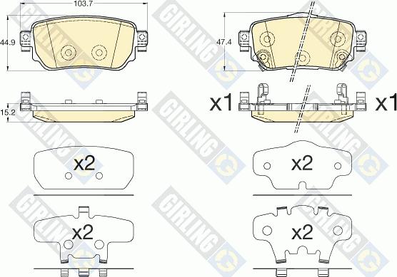 Girling 6136171 - Kit de plaquettes de frein, frein à disque cwaw.fr