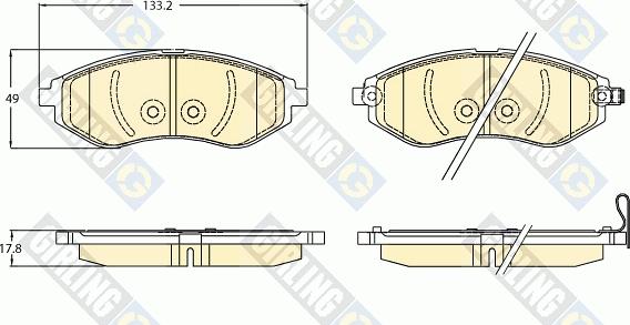 Girling 6136346 - Kit de plaquettes de frein, frein à disque cwaw.fr