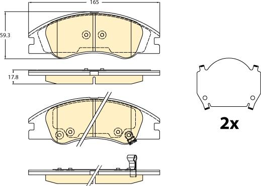 Girling 6136356 - Kit de plaquettes de frein, frein à disque cwaw.fr