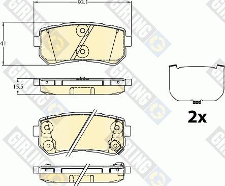 Girling 6136366 - Kit de plaquettes de frein, frein à disque cwaw.fr