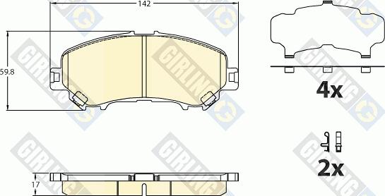 Girling 6136316 - Kit de plaquettes de frein, frein à disque cwaw.fr