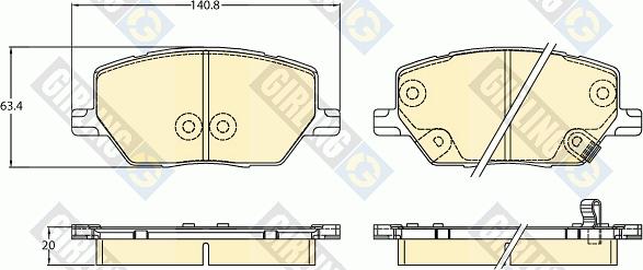 Girling 6136296 - Kit de plaquettes de frein, frein à disque cwaw.fr