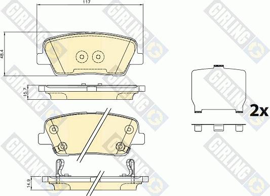 Girling 6136247 - Kit de plaquettes de frein, frein à disque cwaw.fr