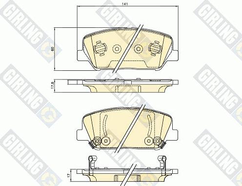 Girling 6136216 - Kit de plaquettes de frein, frein à disque cwaw.fr