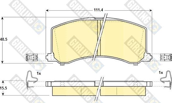 Girling 6130919 - Kit de plaquettes de frein, frein à disque cwaw.fr