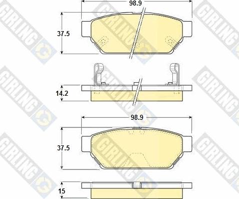 Girling 6130459 - Kit de plaquettes de frein, frein à disque cwaw.fr