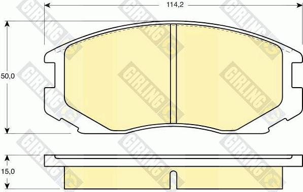 Girling 6130469 - Kit de plaquettes de frein, frein à disque cwaw.fr