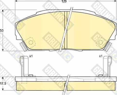 Girling 6130349 - Kit de plaquettes de frein, frein à disque cwaw.fr