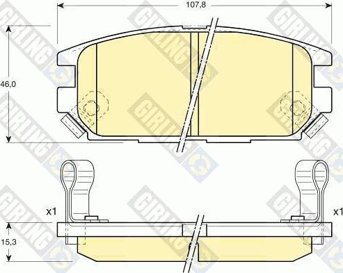 Girling 6131999 - Kit de plaquettes de frein, frein à disque cwaw.fr