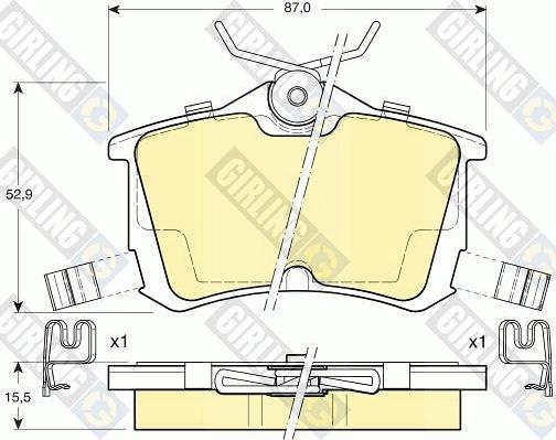 Girling 6131901 - Kit de plaquettes de frein, frein à disque cwaw.fr