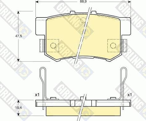 Girling 6131919 - Kit de plaquettes de frein, frein à disque cwaw.fr