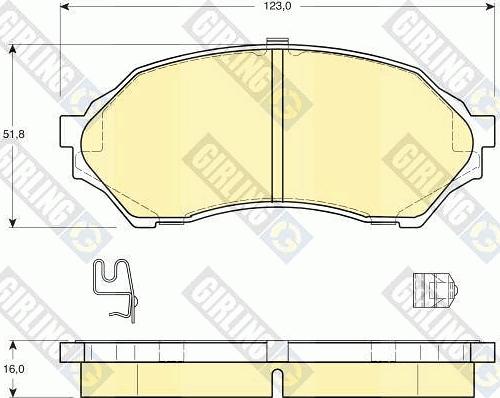 Girling 6131939 - Kit de plaquettes de frein, frein à disque cwaw.fr