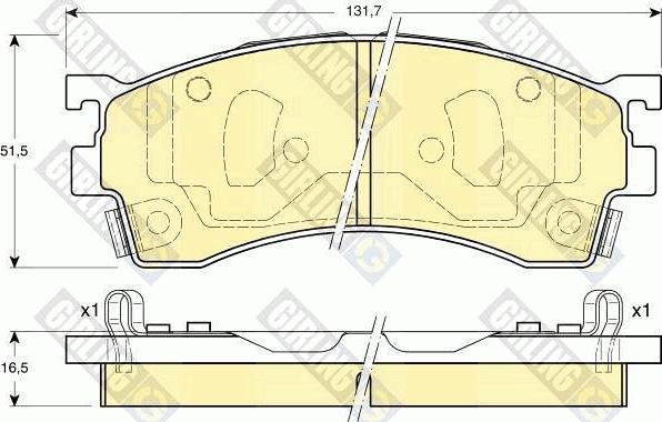 Girling 6131929 - Kit de plaquettes de frein, frein à disque cwaw.fr