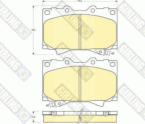 Girling 6131979 - Kit de plaquettes de frein, frein à disque cwaw.fr