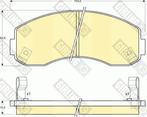 Girling 6131459 - Kit de plaquettes de frein, frein à disque cwaw.fr