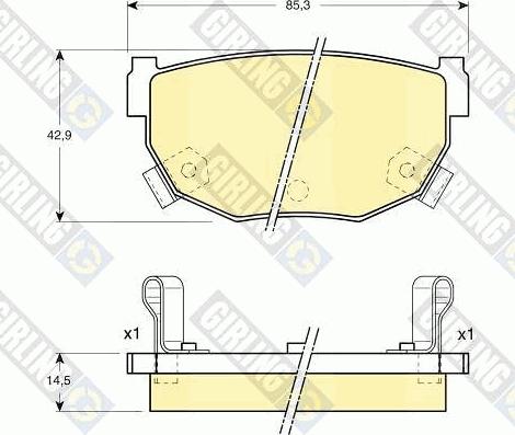 Girling 6131439 - Kit de plaquettes de frein, frein à disque cwaw.fr