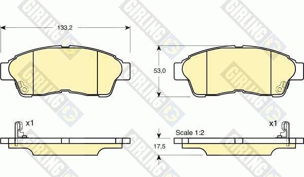 Girling 6131479 - Kit de plaquettes de frein, frein à disque cwaw.fr