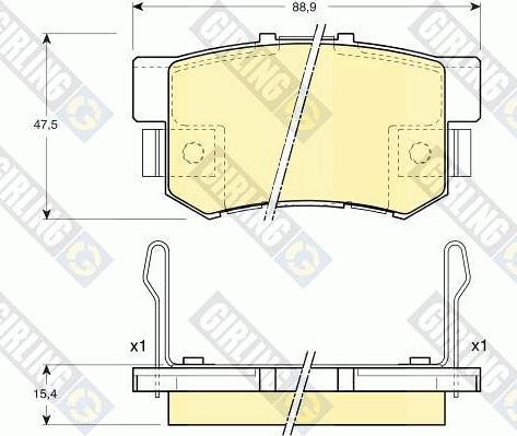 Girling 6131549 - Kit de plaquettes de frein, frein à disque cwaw.fr