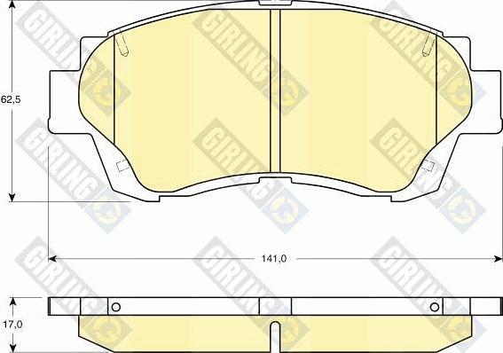 Girling 6131559 - Kit de plaquettes de frein, frein à disque cwaw.fr