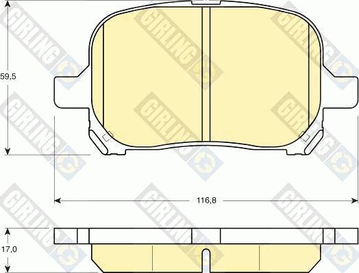 Girling 6131529 - Kit de plaquettes de frein, frein à disque cwaw.fr