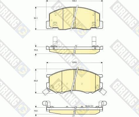 Girling 6131579 - Kit de plaquettes de frein, frein à disque cwaw.fr