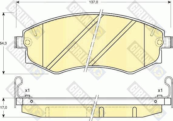 Girling 6131699 - Kit de plaquettes de frein, frein à disque cwaw.fr