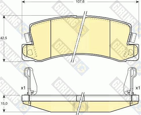 Girling 6131649 - Kit de plaquettes de frein, frein à disque cwaw.fr