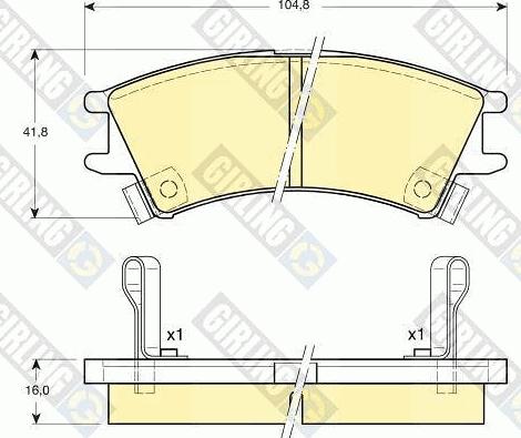 Girling 6131659 - Kit de plaquettes de frein, frein à disque cwaw.fr