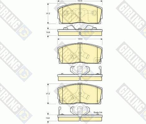 Girling 6131669 - Kit de plaquettes de frein, frein à disque cwaw.fr