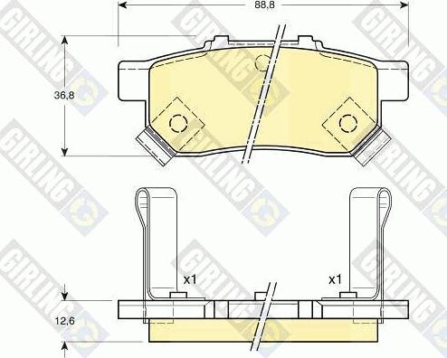 Girling 6131609 - Kit de plaquettes de frein, frein à disque cwaw.fr