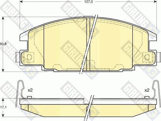 Girling 6131619 - Kit de plaquettes de frein, frein à disque cwaw.fr