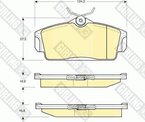 Girling 6131681 - Kit de plaquettes de frein, frein à disque cwaw.fr