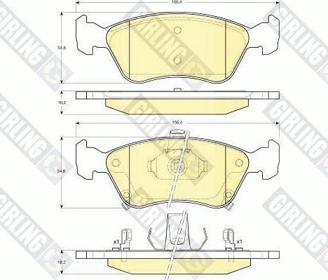 Girling 6131632 - Kit de plaquettes de frein, frein à disque cwaw.fr