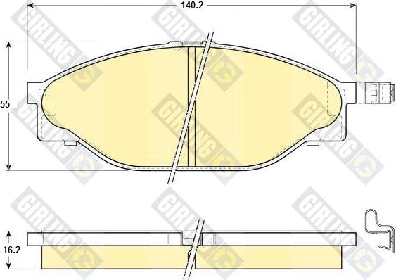 Girling 6131099 - Kit de plaquettes de frein, frein à disque cwaw.fr