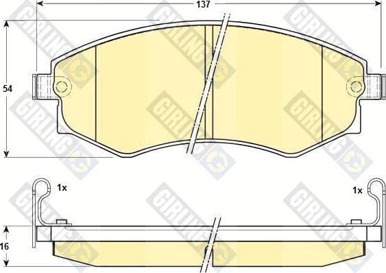 Girling 6131019 - Kit de plaquettes de frein, frein à disque cwaw.fr