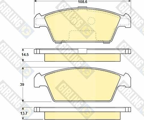 Girling 6131089 - Kit de plaquettes de frein, frein à disque cwaw.fr