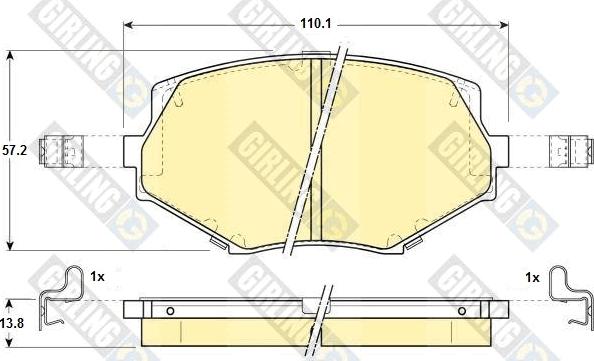 Girling 6131039 - Kit de plaquettes de frein, frein à disque cwaw.fr