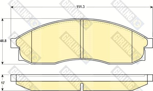 Girling 6131079 - Kit de plaquettes de frein, frein à disque cwaw.fr