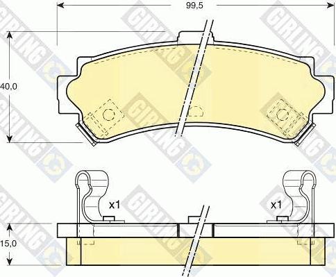 Girling 6131159 - Kit de plaquettes de frein, frein à disque cwaw.fr