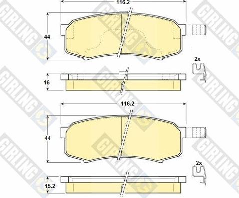 Girling 6131109 - Kit de plaquettes de frein, frein à disque cwaw.fr